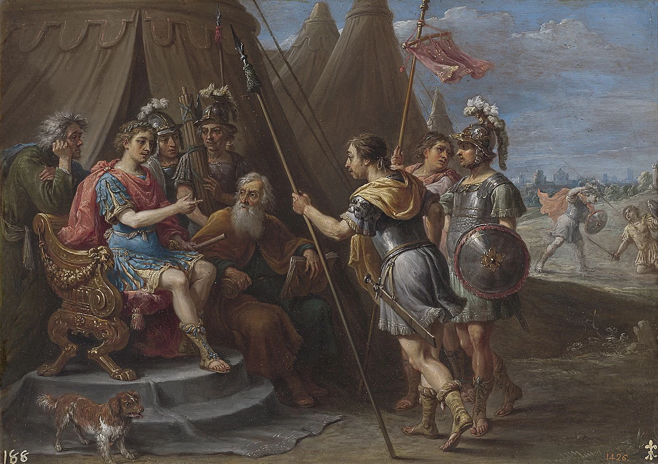Godofredo e il Consiglio ascoltano la richiesta di Armida - Museo del Prado